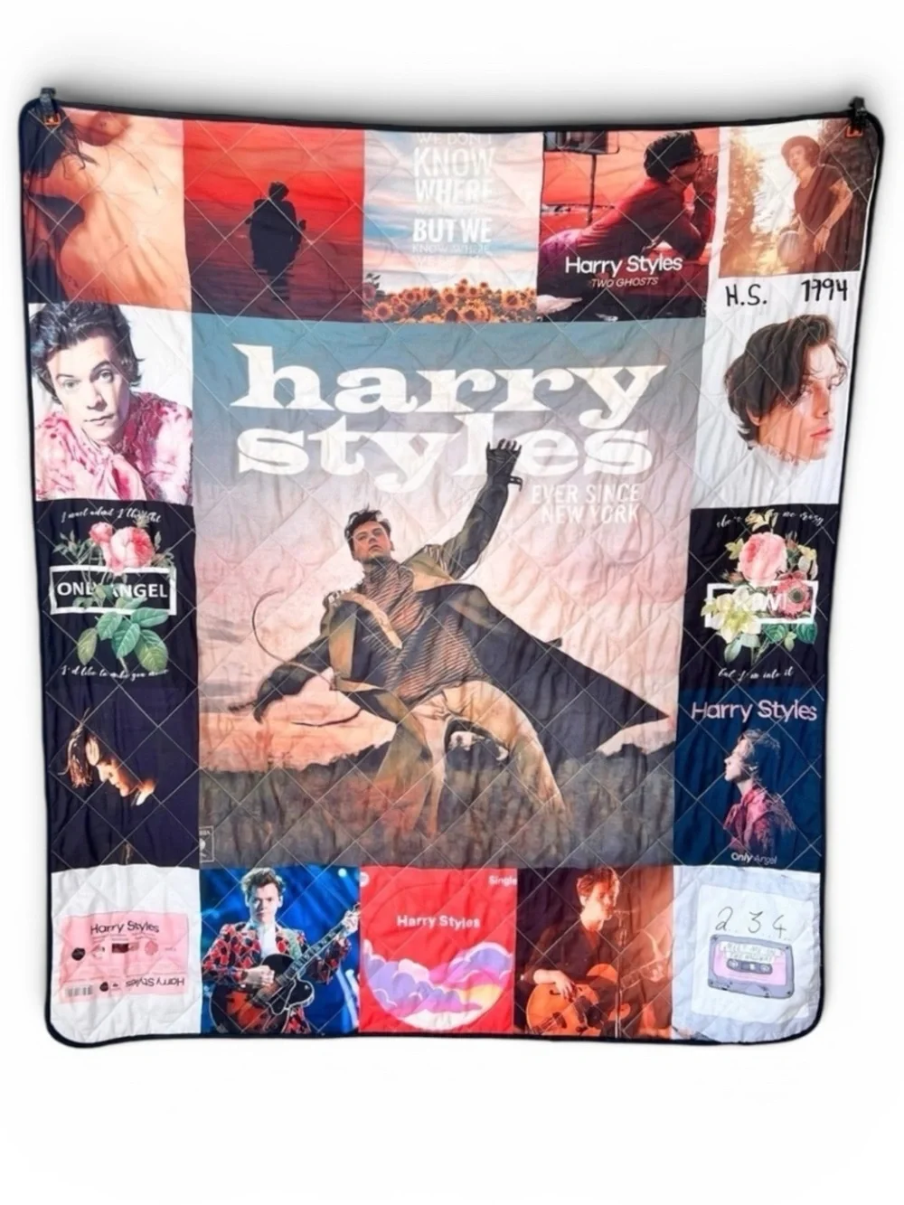 Harry Styles Quilted Throw Blanket